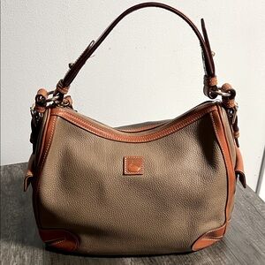 Dooney & Bourke Brown and Tan Hobo Bag
